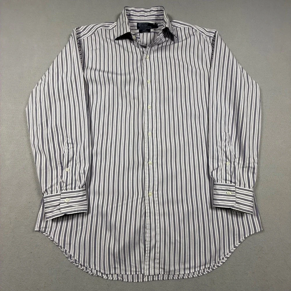Polo Ralph Lauren Regent Classic Fit Striped Button Down Shirt Mens 16.5 32/33